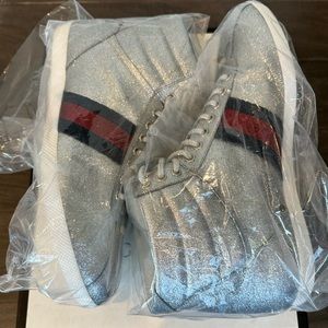 Authentic New Bright Gucci High Top Shoes